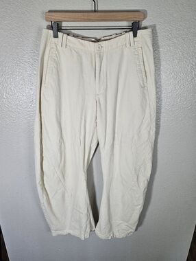 Free People Barrel Leg Pants White Size 8